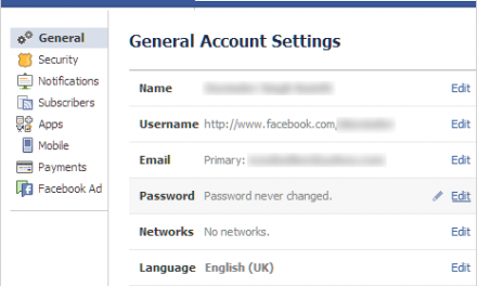 Guhindura Password zawe za facebook